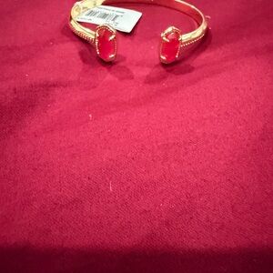 Kendra Scott Gold Bracelet with Red Stones